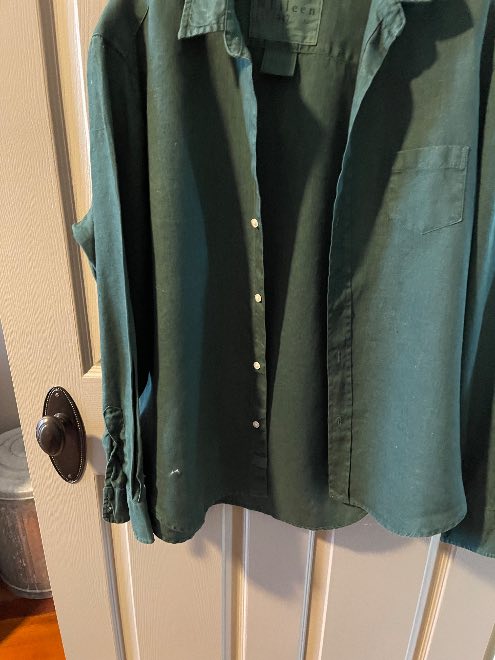 新品未使用　FRANK&amp;EILEEN  WASHED シャツ Eileen, Relaxed Button-Up Shirt, Dark Green – ReLoved by Frank