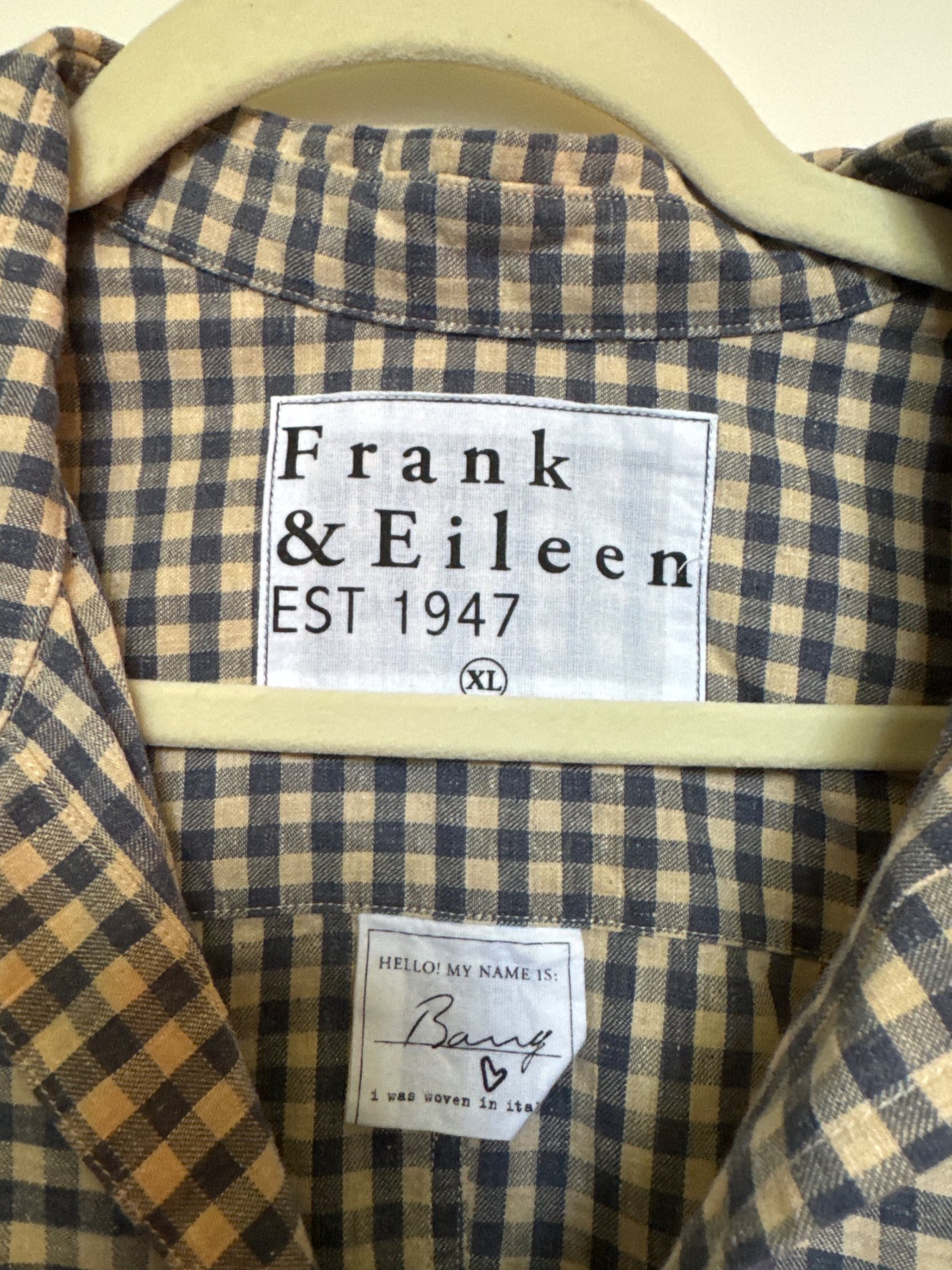 Frank&Eileen★BARRY チェックリネンシャツ ♡刺繍 Frank＆Eileen(フランク＆アイリーン)｜BARRY イタリアン