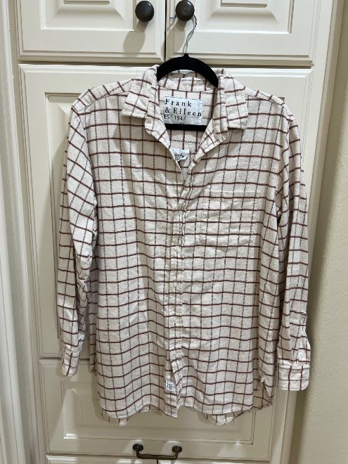 JOEDY Cream and Brown Windowpane, Flannel