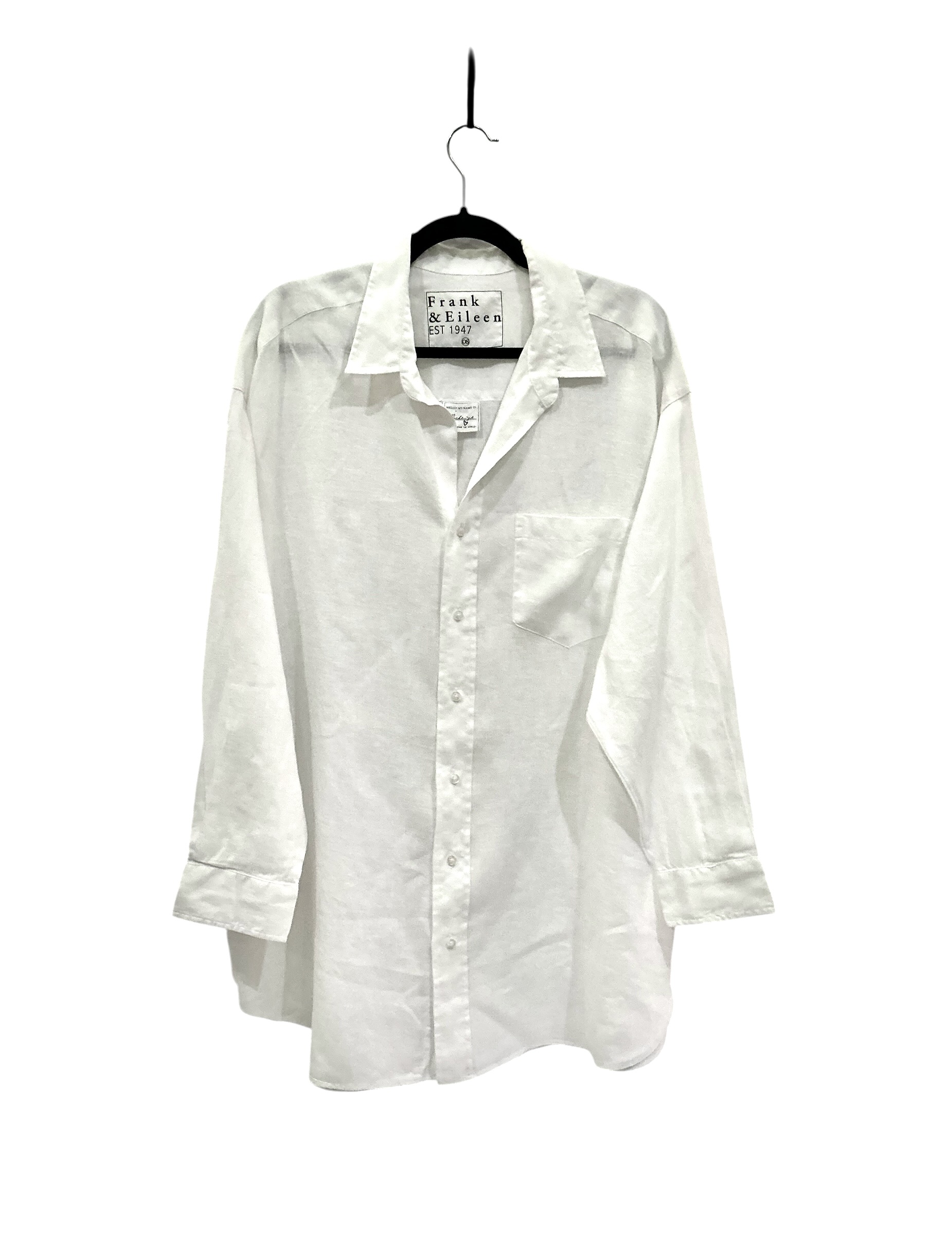 Mackenzie, One-Size Button-Up Shirt, White – ReLoved by Frank & Eileen