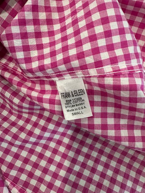 値下げ中Frank&Eileen BARRY チェックシャツ Barry, Tailored Button-Up Shirt, Pink Check – ReLoved by