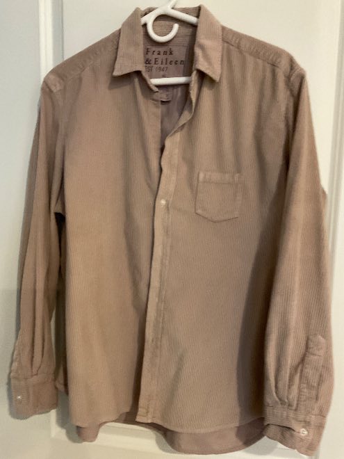 Eileen, Relaxed Button-Up Shirt, Tan Corduroy – ReLoved by Frank