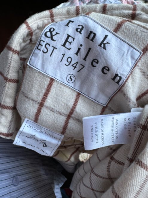 JOEDY Cream and Brown Windowpane, Flannel