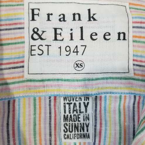【Frank&amp;Eileen】麻100% Barry マルチストライプ柄シャツ BARRY Multi Color Stripe, Classic Linen Shirt – ReLoved by Frank