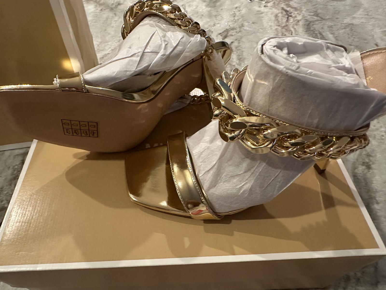 Bianca Embellished Metallic Leather Sandal