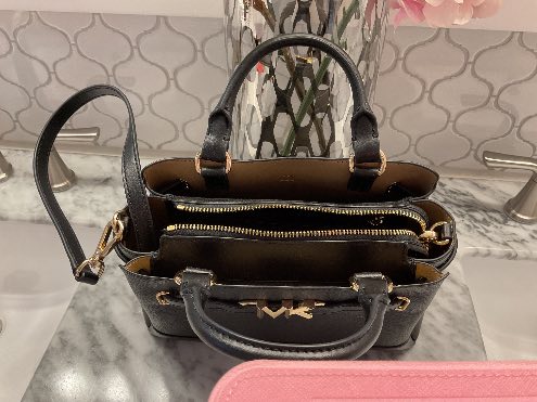 Reed Small Two-Tone Pebbled Leather Belted Satchel